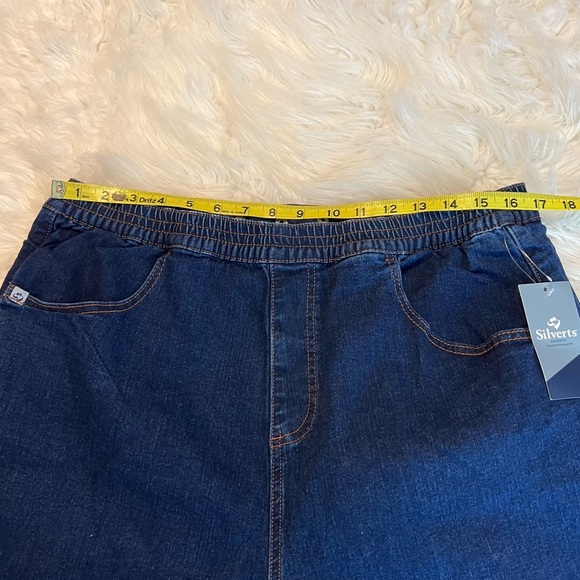 Silvert’s Open Back Adaptive Wheelchair Pull On Denim Jeans Pants Women’s Sz XL - Picture 11 of 16